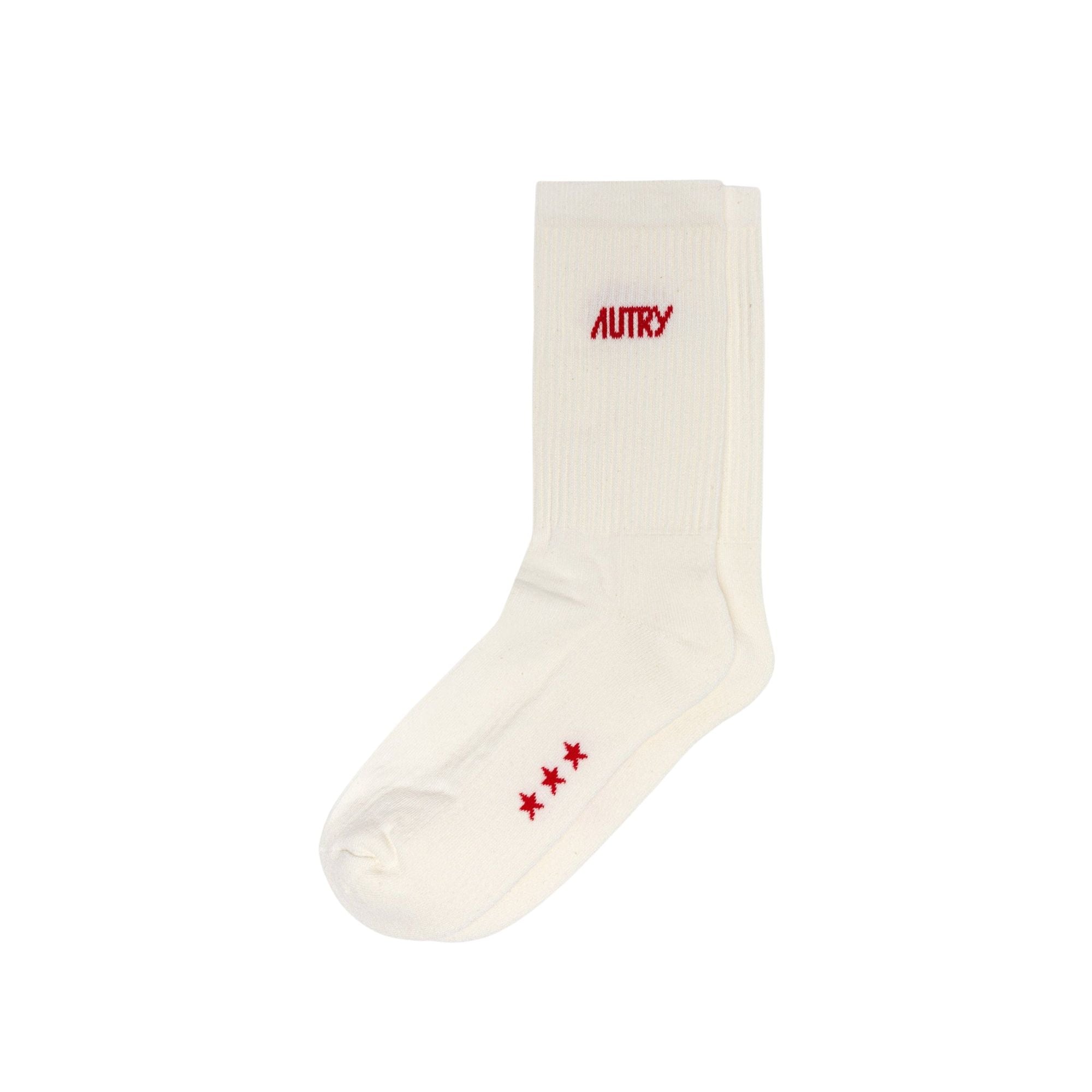AUTRY - SOPU E7A7 STAR - Autry Calzino - Bianco logo rosso