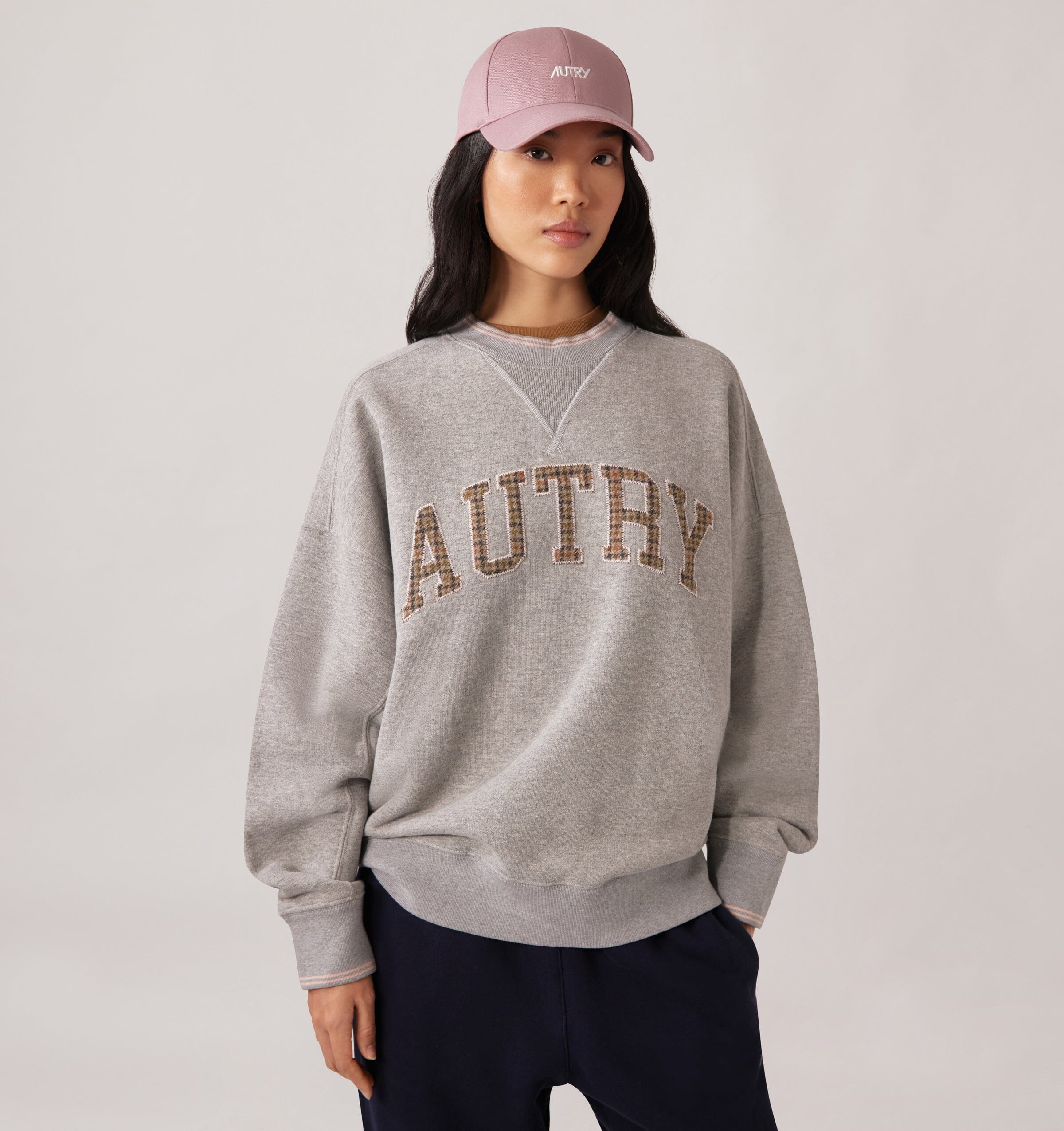 AUTRY - SWPW L9HX - Autry Sweatshirt - Grigio Melange Abbigliamento Donna AUTRY - Collezione donna 