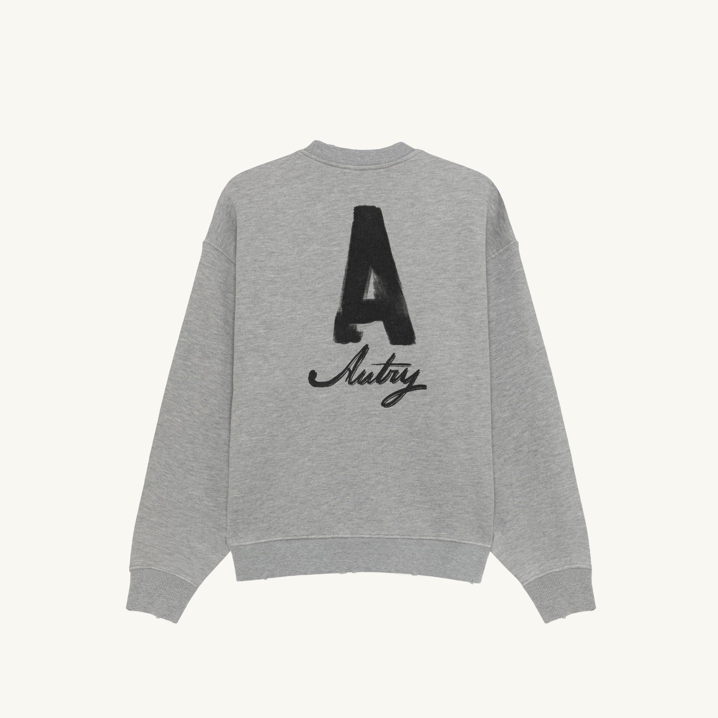 AUTRY - SWPX 114D- Autry Sweatshirt - Grigio Melange Abbigliamento Uomo AUTRY - Collezione uomo 
