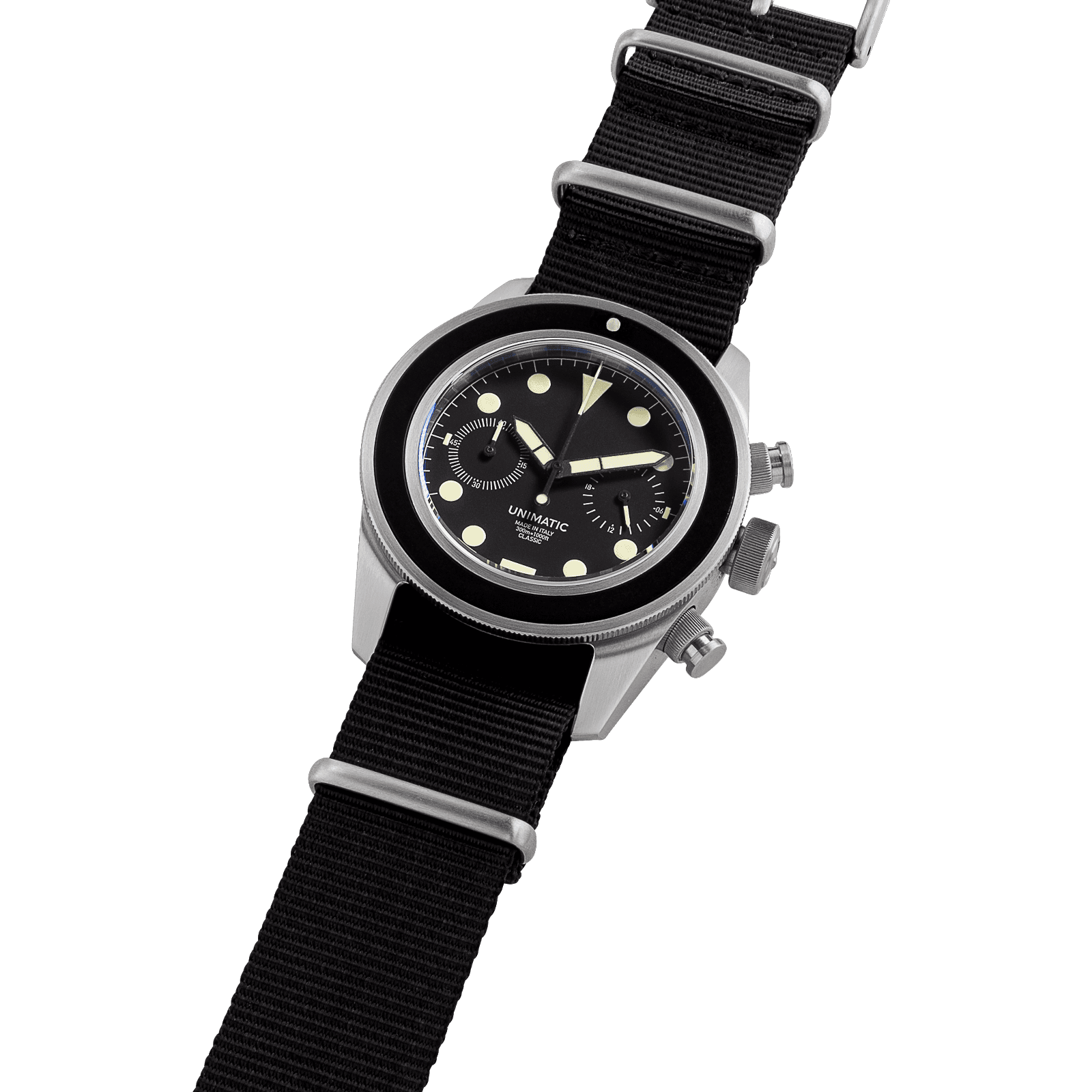 UNIMATIC - Orologio Modello Tre UC3 Classic - Chronograph - Nero