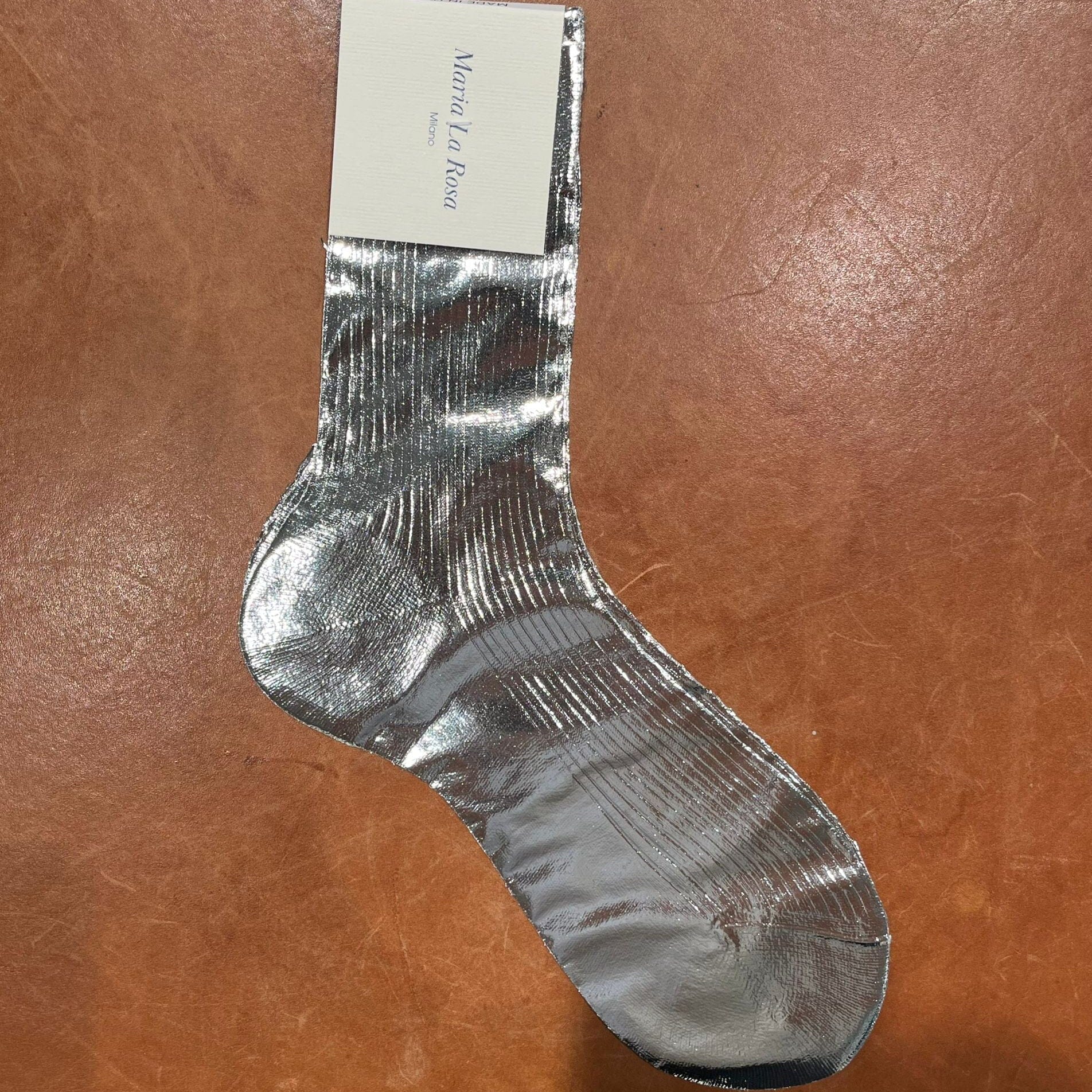 MARIA LA ROSA - Calzino laminato - Silver Borse MARIA LA ROSA 