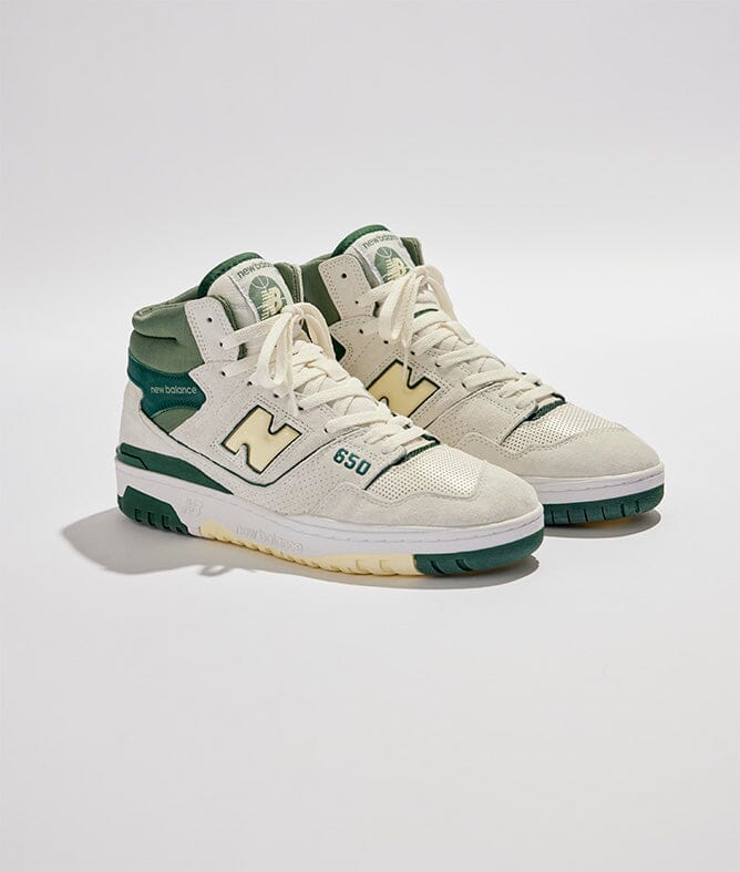 NEW BALANCE - Sneakers Unisex BB650RVG - Bianco Verde Scarpe uomo NEW BALANCE - Collezione Uomo 
