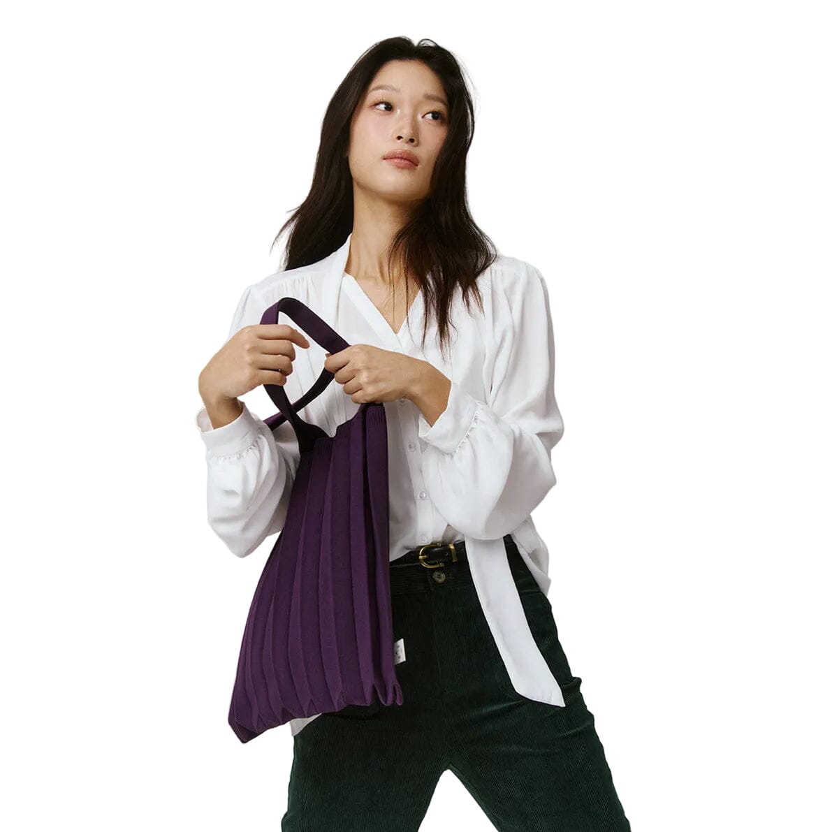 PLEATSMAMA - Borsa a Spalla - SB04-PU1 - NEW SHOULDER BAG - Deep Purple Borse PLEATSMAMA - Collezione Donna 