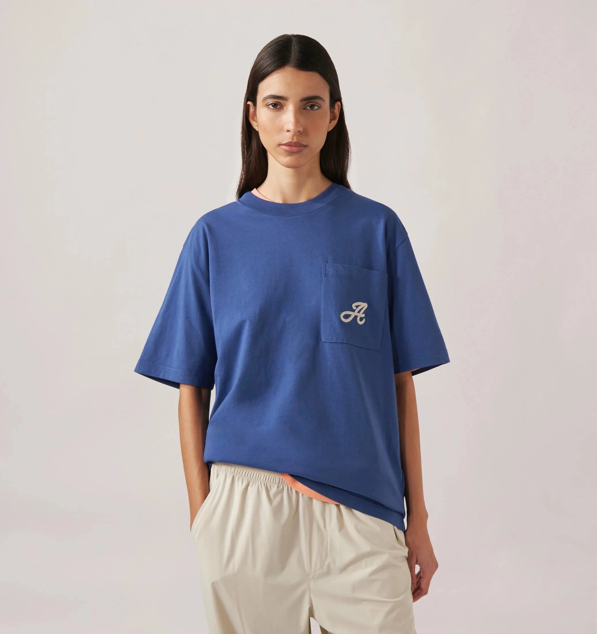 AUTRY - TSPX 048R- T-Shirt jersey - Blu Abbigliamento Uomo AUTRY - Collezione uomo 
