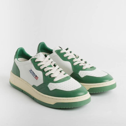 AUTRY AULM WB03 - LOW MAN LEAT - Verde/Bianco Scarpe Uomo AUTRY - Collezione uomo 