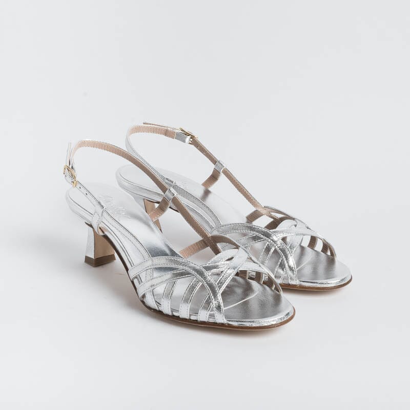 CHEVILLE - Sandal - Clizia - Silver Woman Shoes CHEVILLE