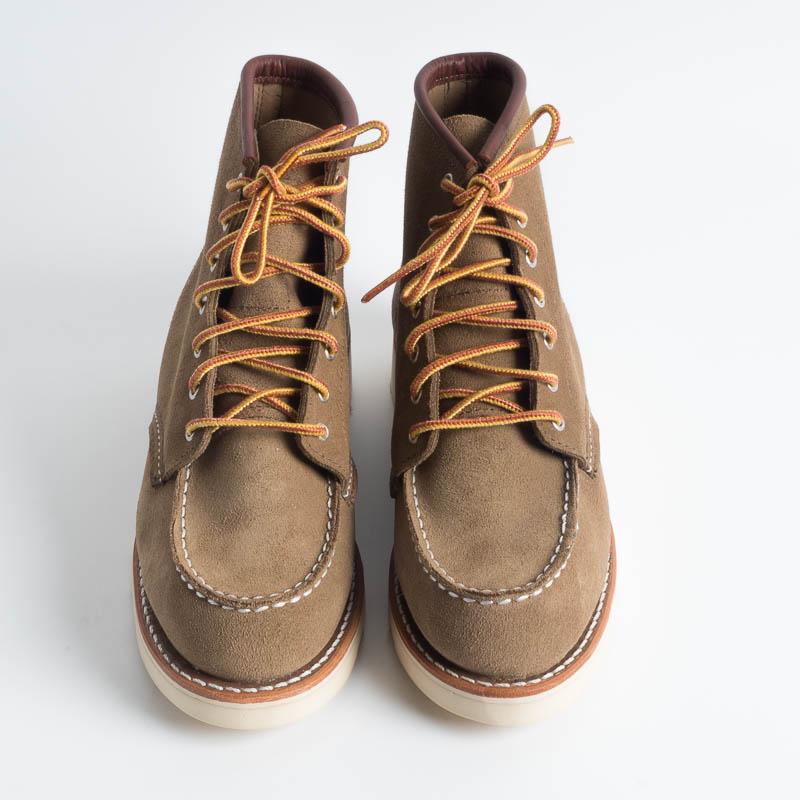 RED WING - 3377 Moc Toe Olive Suede Scarpe Donna Red Wing Shoes 