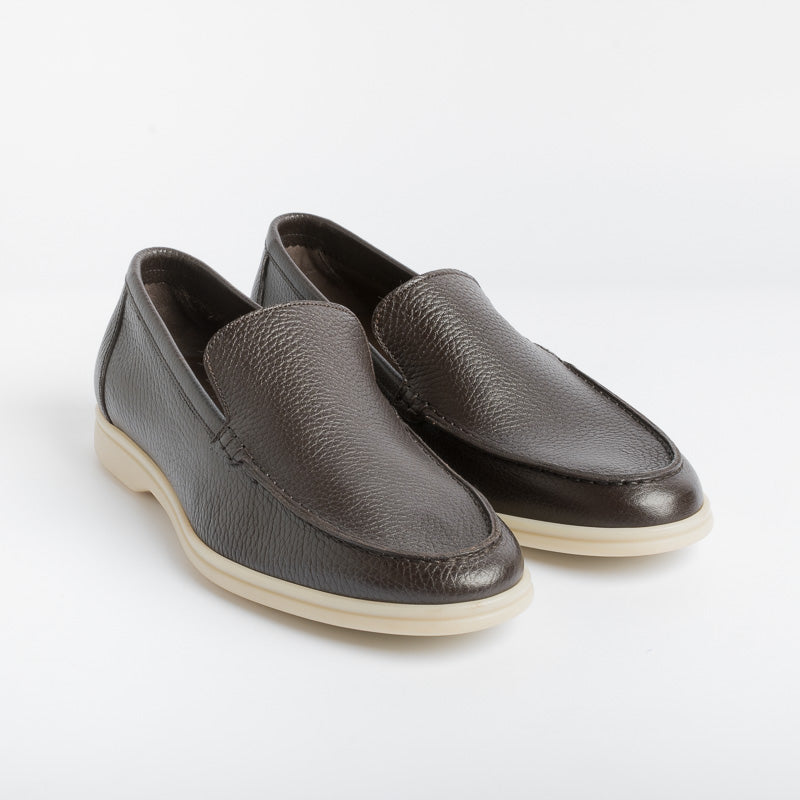 BERWICK 1707 - 5356 - Moccasin - Dark Brown Leather Men's Shoes Berwick 1707