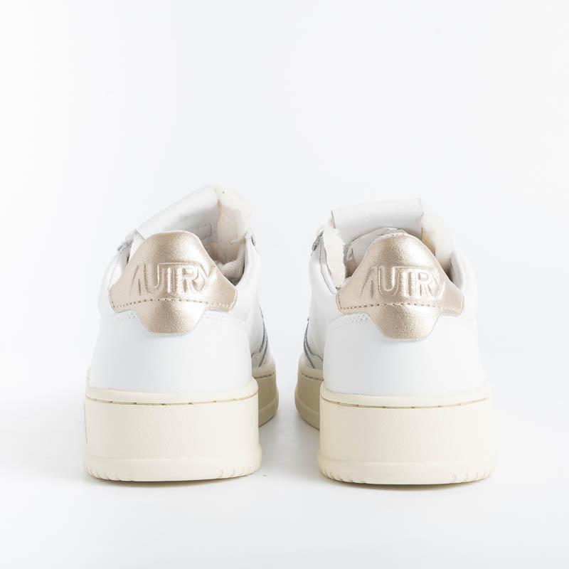 AUTRY LL06 - LOW WOM LEAT - White / Gold Women's Shoes AUTRY - Women's collection