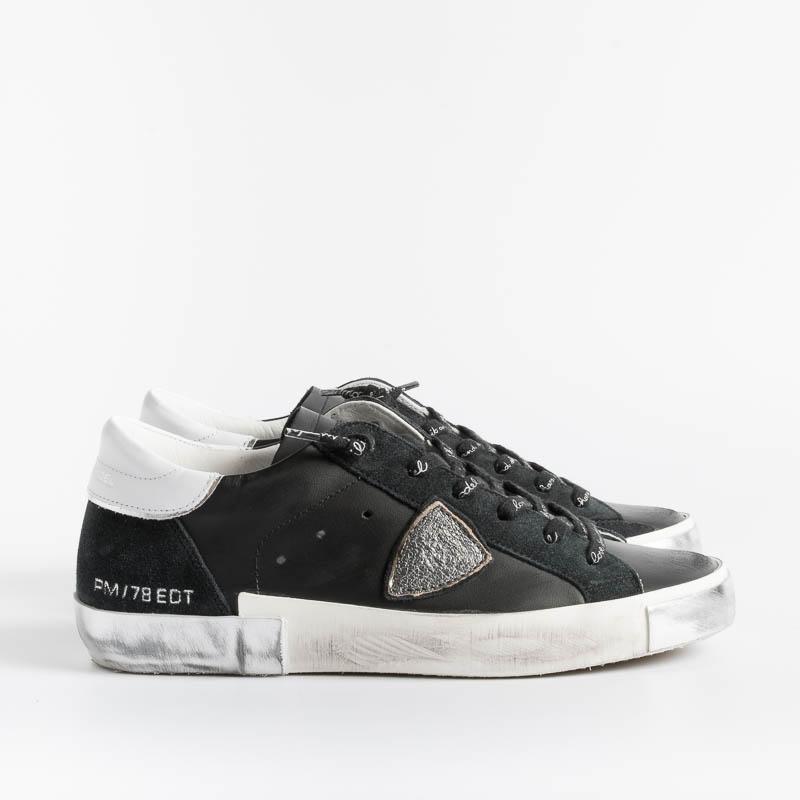 PHILIPPE MODEL - PRLD MA01 - Sneakers ParisX - Nero Argento Scarpe Donna Philippe Model Paris 