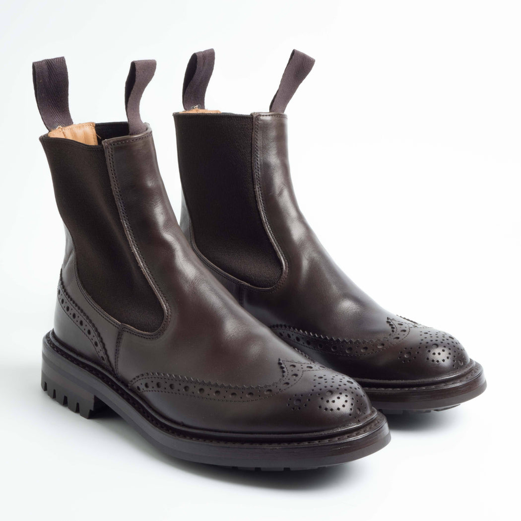 TRICKER'S - 2754 - Silvia Elastic Sides Boots - Espresso Burnished Women's Shoes Tricker's