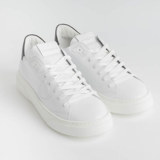 PHILIPPE MODEL - Temple - BYLU V003 - White Black Men's Shoes Philippe Model Paris