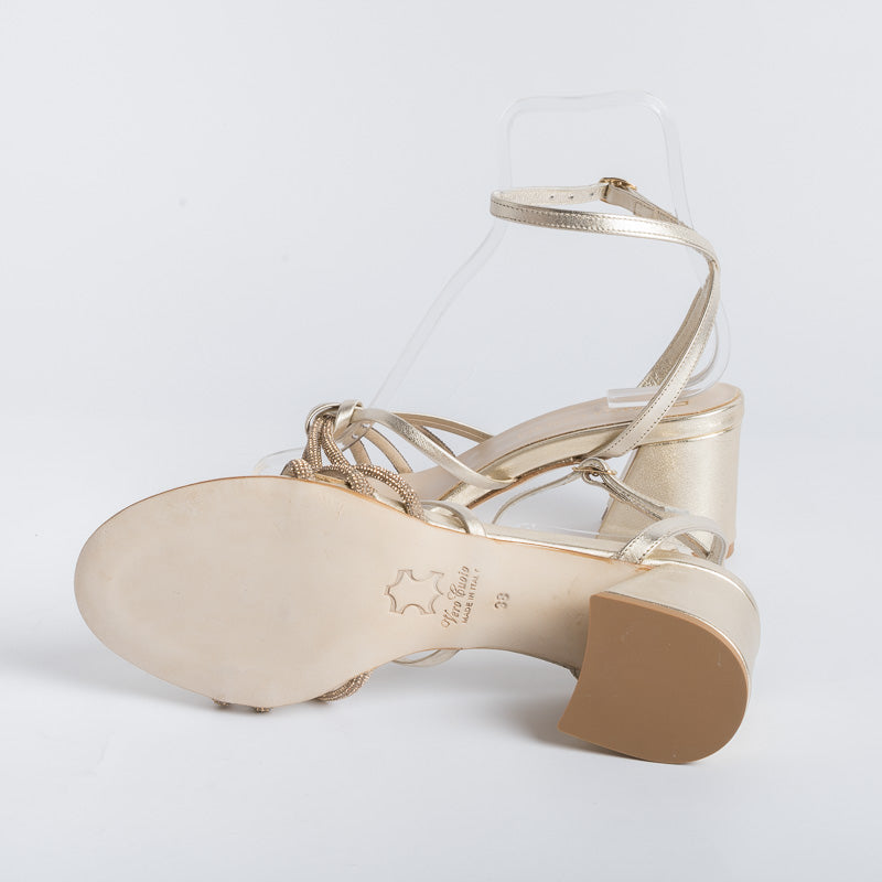 PAOLA FIORENZA - Sandal - FD13 - Gold Women's Shoes PAOLA FIORENZA