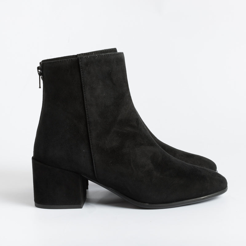 CappellettoShop - Stivaletto - Amalfi S6517 - Camoscio Nero Scarpe Donna CAPPELLETTO 1948 