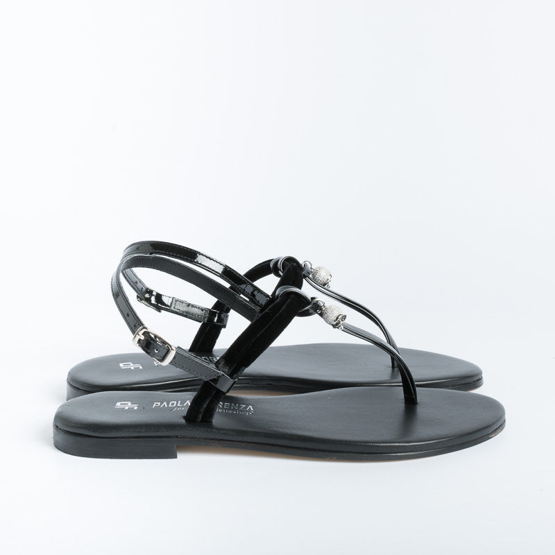 PAOLA FIORENZA - Thong sandal - BS05 - Black Shoes Woman PAOLA FIORENZA