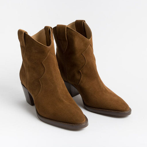 ANNA F - Texan - 9659 - Burnt velor Women's Shoes Anna F.