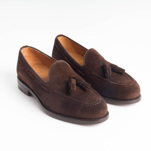 BERWICK 1707 - Tassel Loafer - 8491 - Dark Brown Suede Berwick Men Shoes 1707