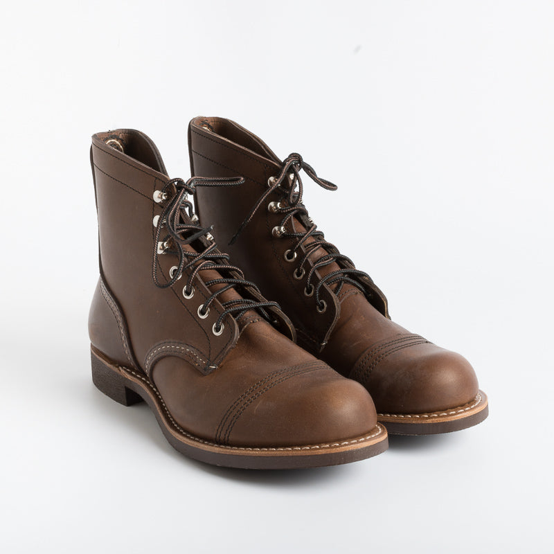 RED WING - Polacco Iron Ranger 08111 - Amber Scarpe Uomo Red Wing Shoes 