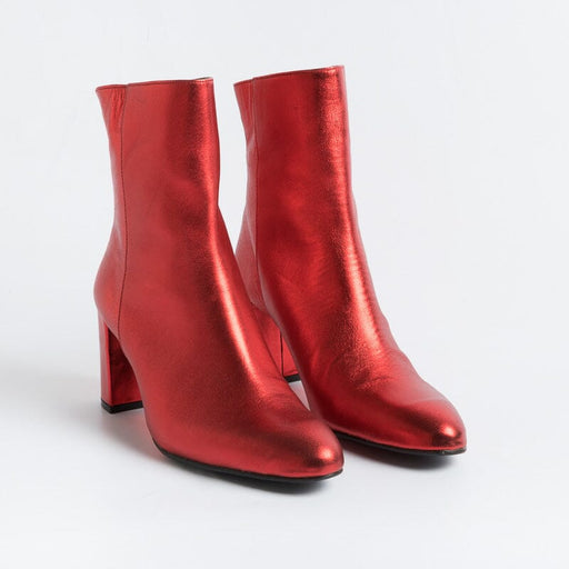 POESIE VENEZIANE - Ankle Boot - VSE08 - Red Laminate Women's Shoes POESIE VENEZIANE - Women's Collection