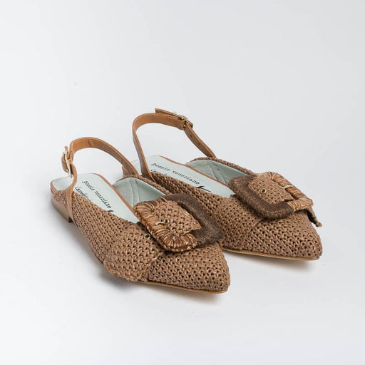 POESIE VENEZIANE - Sling Back - Apataki - DF32 - Cuoio Scarpe Donna POESIE VENEZIANE - Collezione Donna 