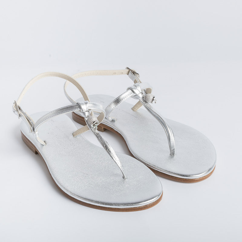 PAOLA FIORENZA - Sandalo infradito Nodino - Argento Scarpe Donna PAOLA FIORENZA 