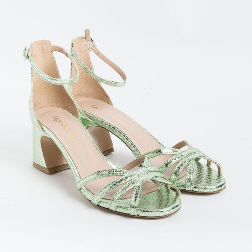 CappellettoShop - Aleta 1 Sandal - Green Laminate Women's Shoes CAPPELLETTO 1948