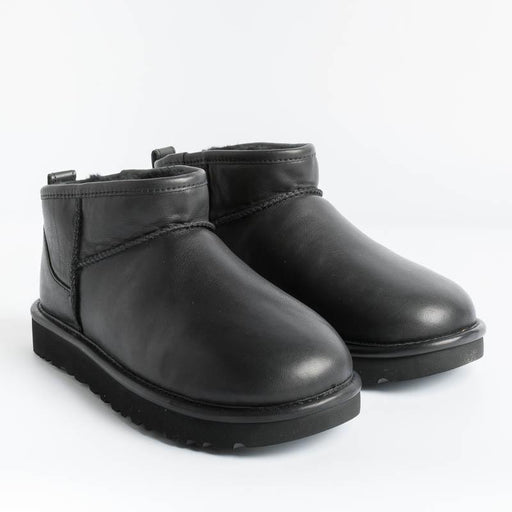 UGG - Original Ultra Mini - Black Leather Ugg Women's Shoes