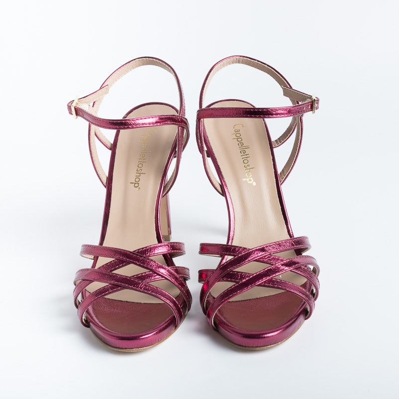 CappellettoShop - Lilyan3 Sandals - Fuxia Laminate Shoes Woman CAPPELLETTO 1948