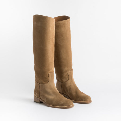 MARETTO - Riding boots - 9623 - Tortora Suede Women's Shoes Maretto