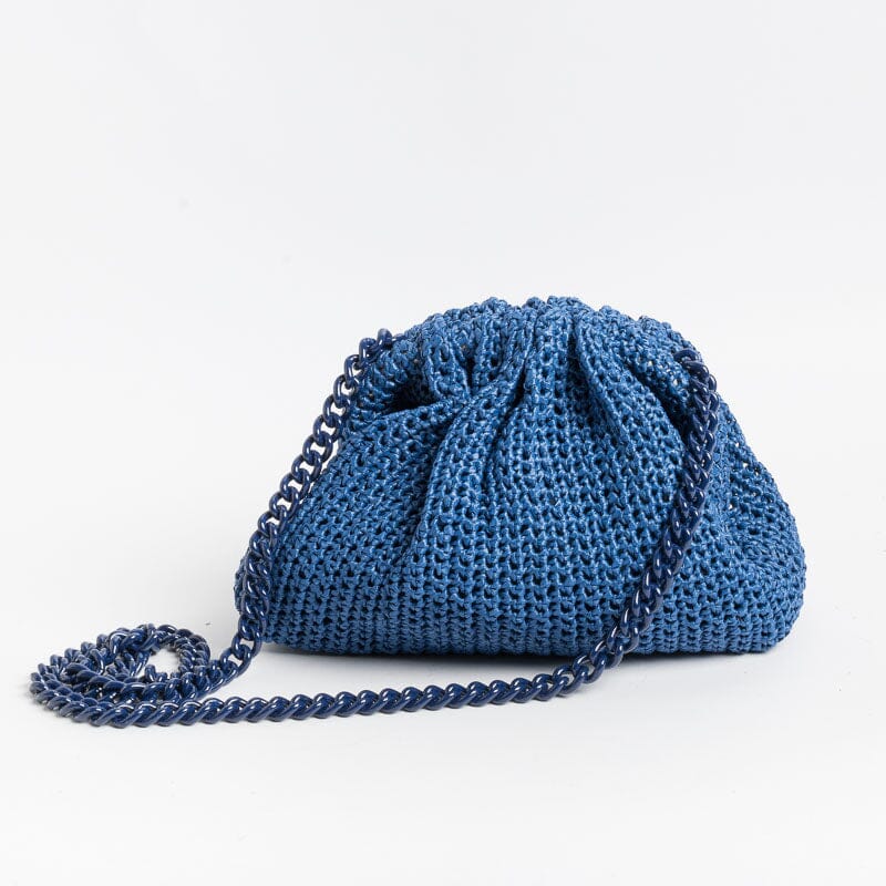 MARIA LA ROSA - Borsa a tracolla - Mini Game Crochet - Blue Borse MARIA LA ROSA 