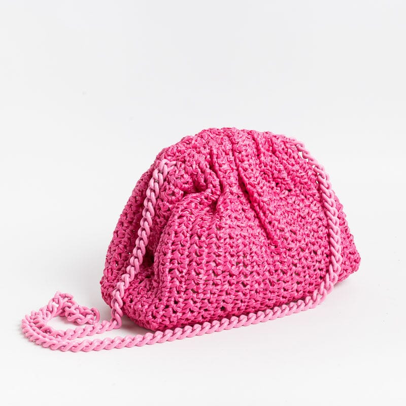 MARIA LA ROSA - Borsa a tracolla - Mini Game Crochet - Fuchsia Borse MARIA LA ROSA 