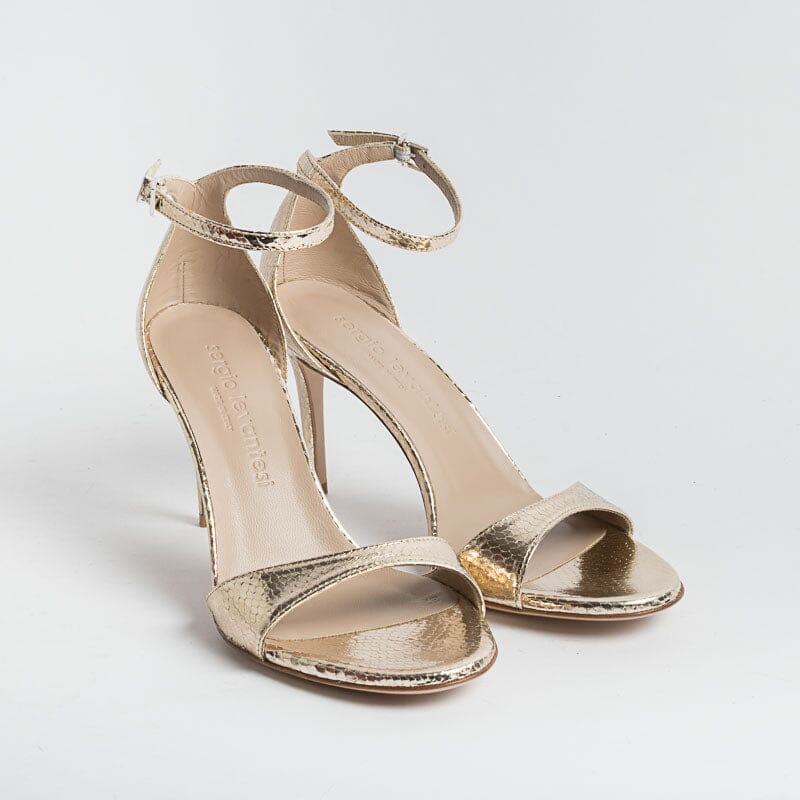 Sandali platino on sale con tacco