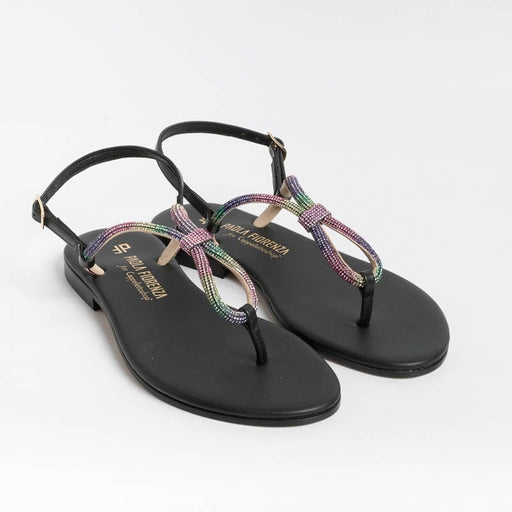 PAOLA FIORENZA - Flat Thong Sandals - SS2336 - Black Women's Shoes PAOLA FIORENZA