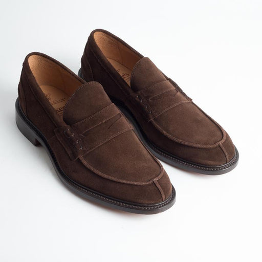 TRICKER'S - Continuous - James - Repello Suede Moccasin - Chocolate Tricker's Men's Shoes