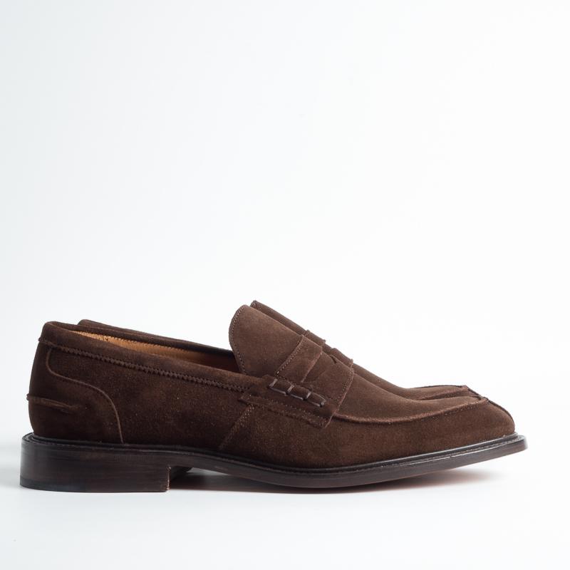 TRICKER'S - Continuativo - James - Mocassino Suede Repello - Cioccolato Scarpe Uomo Tricker's 