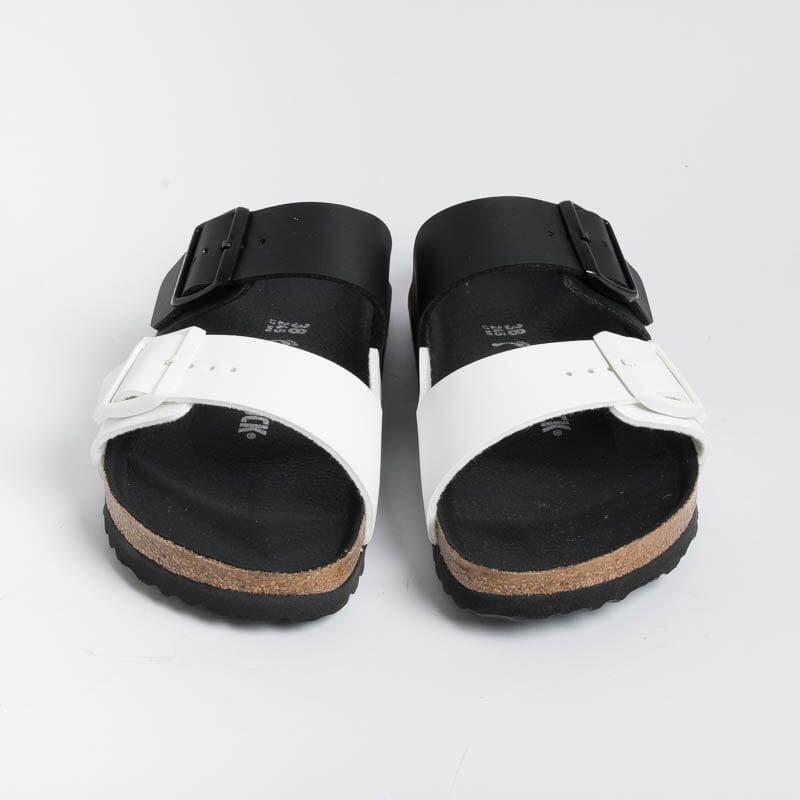 BIRKENSTOCK - 1019712 - Arizona Split - Black White Women's Shoes BIRKENSTOCK