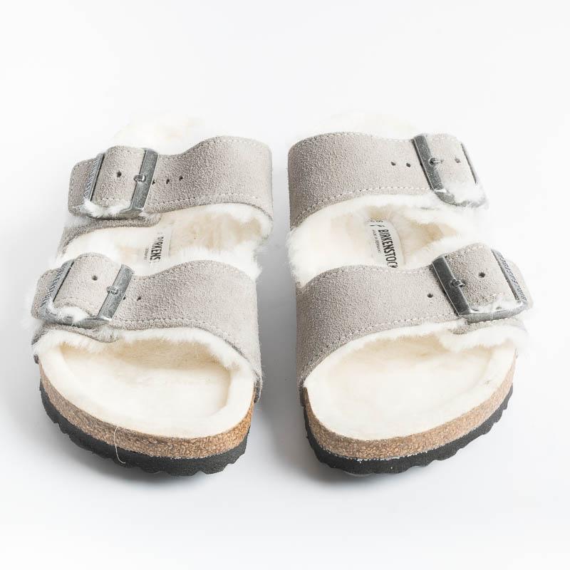 Birkenstock arizona shearling top dove grey
