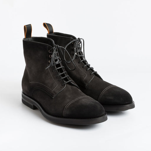 SANTONI - Ankle boots - 18263 - Gray Suede Men's Shoes Santoni - Men's Collection
