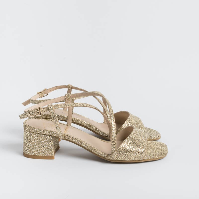 ROBERTO FESTIVAL - MACY Sandals - Gold Fabric Roberto Festa Women's Shoes