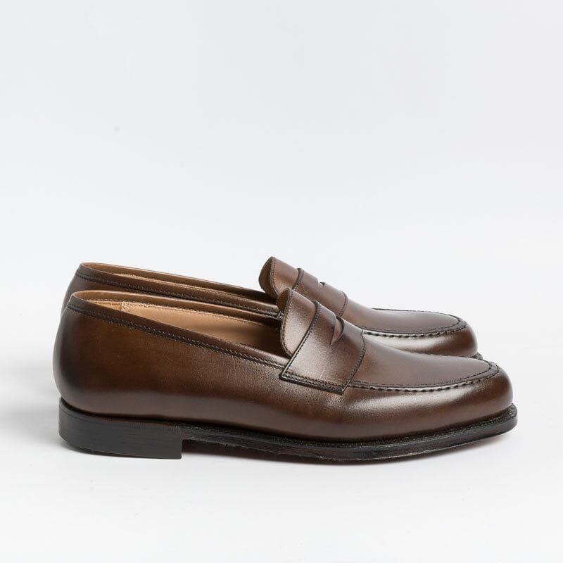 CROCKETT & JONES - Loafer - Boston - 28363A - Dark Brown Leather Man Shoes CROCKETT & JONES