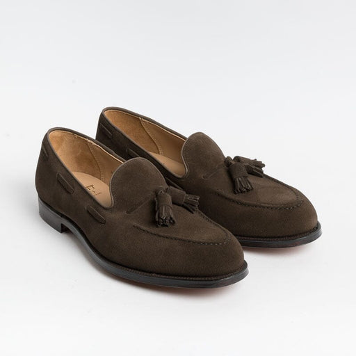 CROCKETT & JONES - Loafer - Cavendish 2- 29376A - Dark Brown Suede Men's Shoes CROCKETT & JONES