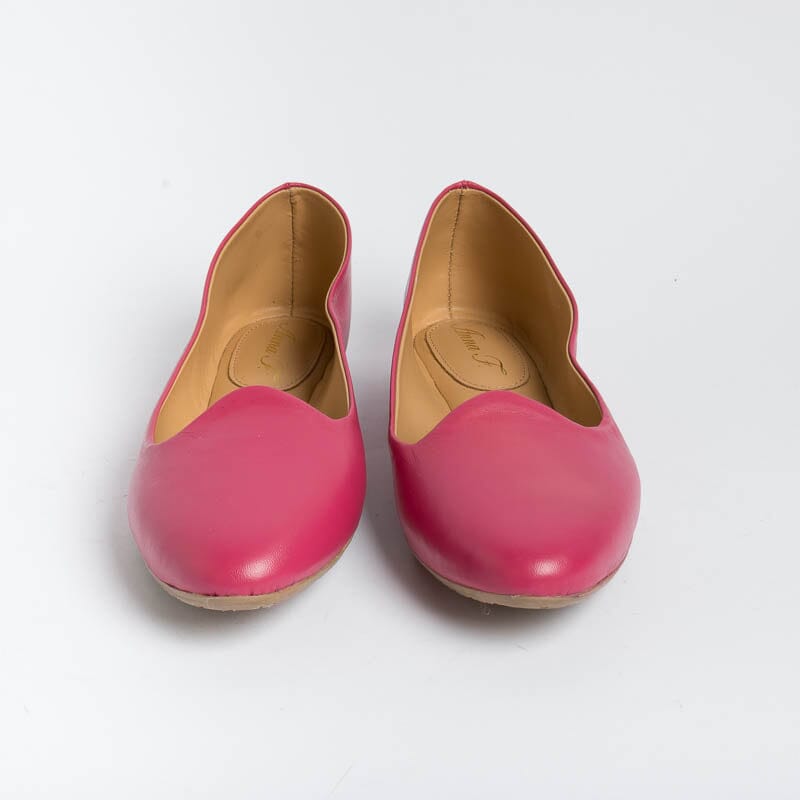 ANNA F - Ballerina - 5261 - Fuchsia Nappa Women's Shoes Anna F.