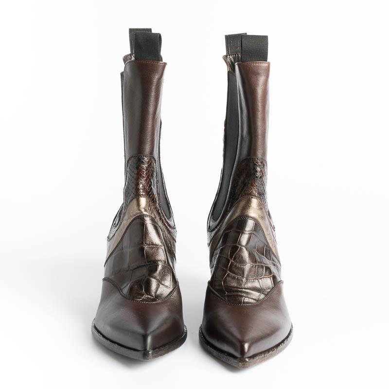 ELENA IACHI - Texan E2470 - Dark Chocolate Women's Shoes Elena Iachi