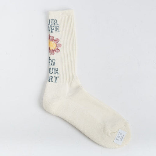 ANONYMOUS - Calzino- Bianco/ Scritta Accessori Donna ANONYMOUS 