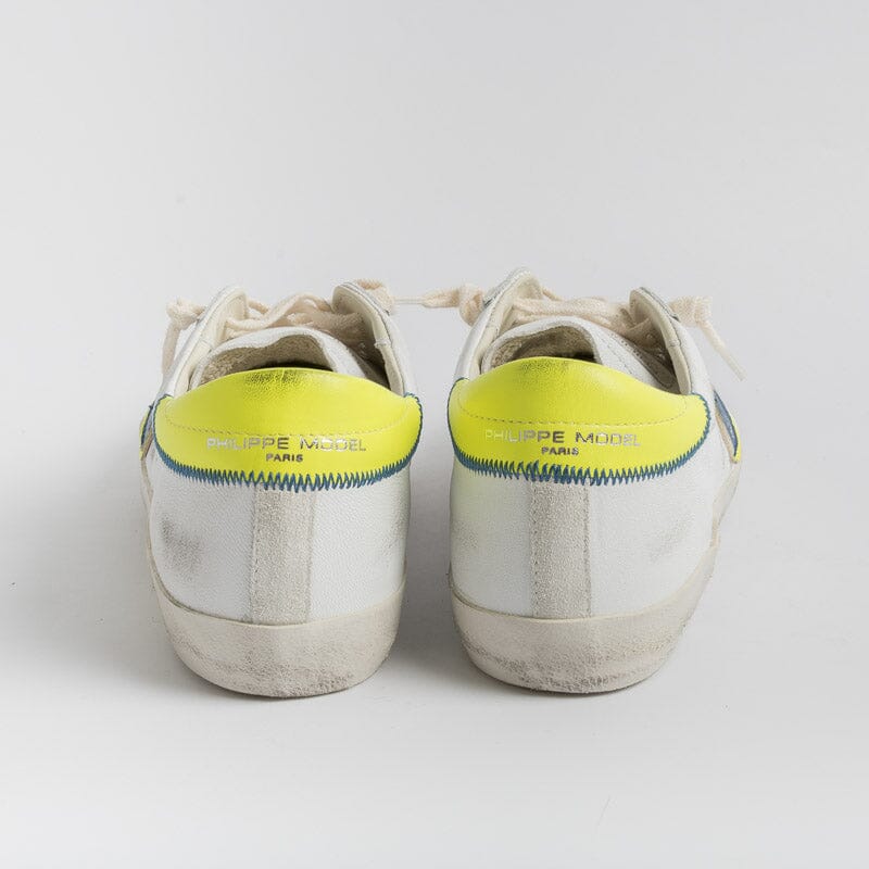 PHILIPPE MODEL - PRLU WNN2 - ParisX - White Yellow Fluo Philippe Model Paris Men's Shoes