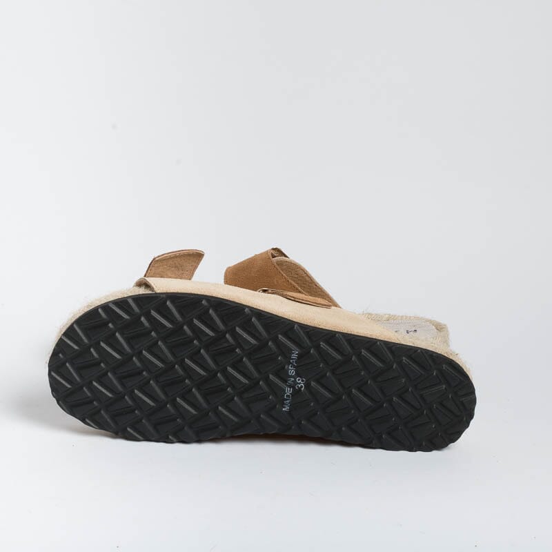 MANEBI - Slipper - Nordic Sandals - Beige Leather MANEBI Women's Shoes