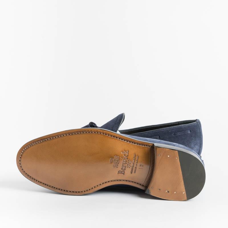 BERWICK 1707 - 5139 - Tassel Loafer - Florence Navy Blue Men's Shoes Berwick 1707