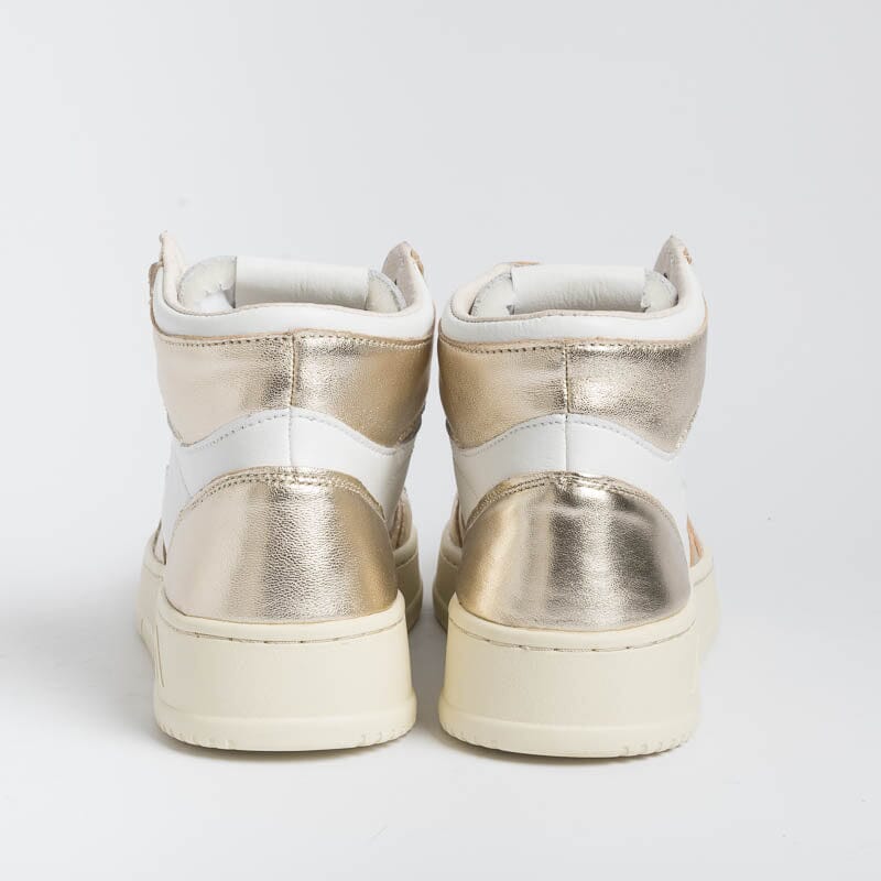 AUTRY AUMW WB16 - MID WOM LEAT/LEAT - Platinum White Women's Shoes AUTRY - Women's Collection
