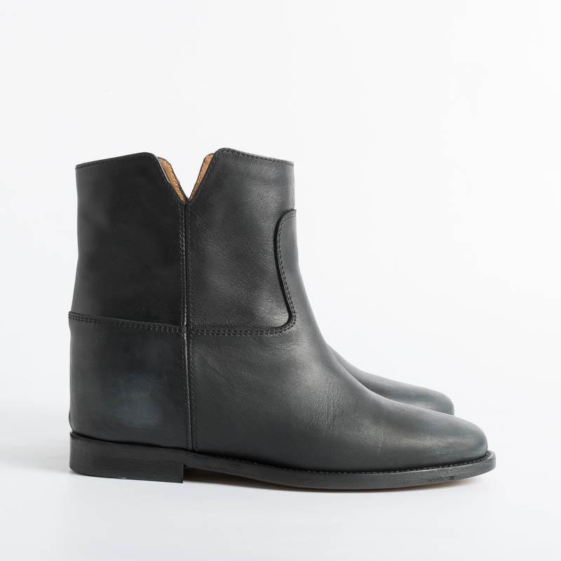 VIA ROMA 15 - Ankle boot 1626 - Black Malibu (leather) Women's Shoes Via Roma 15