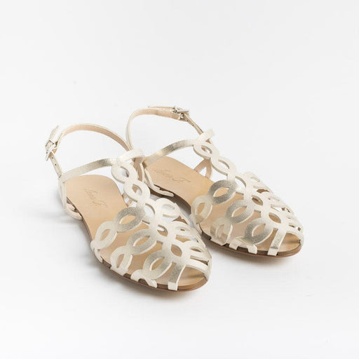 ANNA F. - Sandal 3628 - Platinum laminate Women's Shoes Anna F.